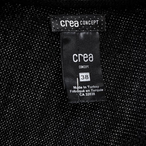 Crea Concept Asymmetrical Black Cropped Wool Sweater - Picture 4 of 8